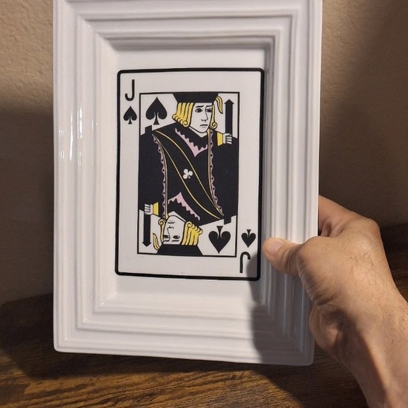 Jack of Spades Playing Card Rectangular Shaped Ceramic Appetizer Plate - Picture 11 of 11